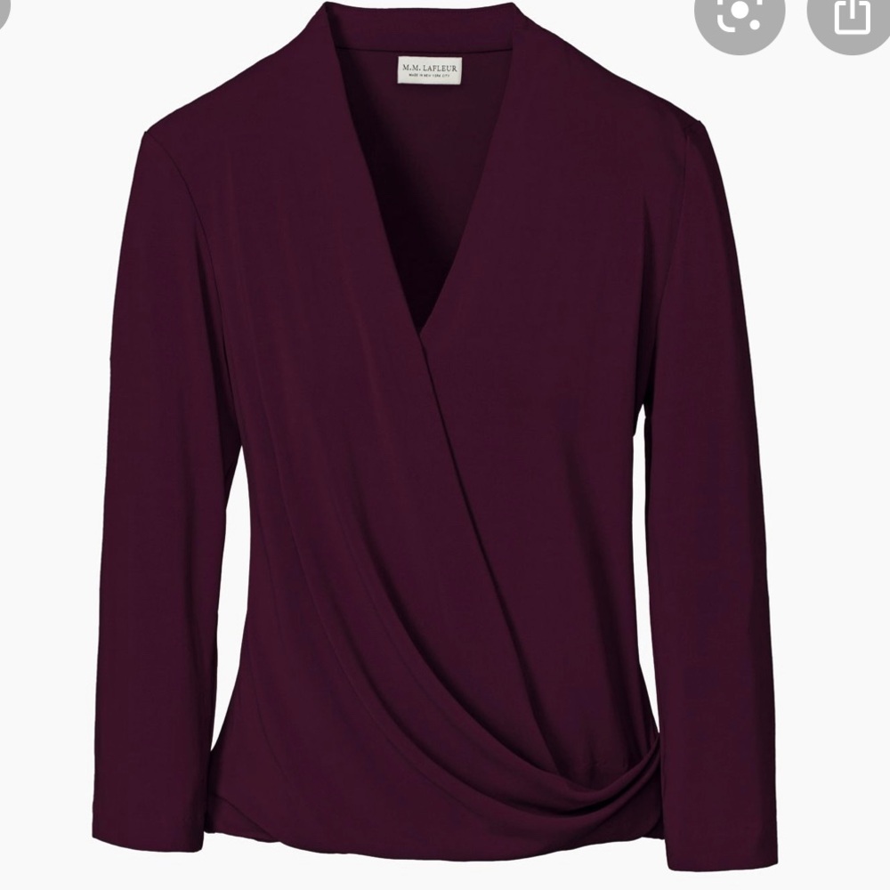 MM Lafleur Deneuve Mock Wrap Shirt 3/4 Sleeves